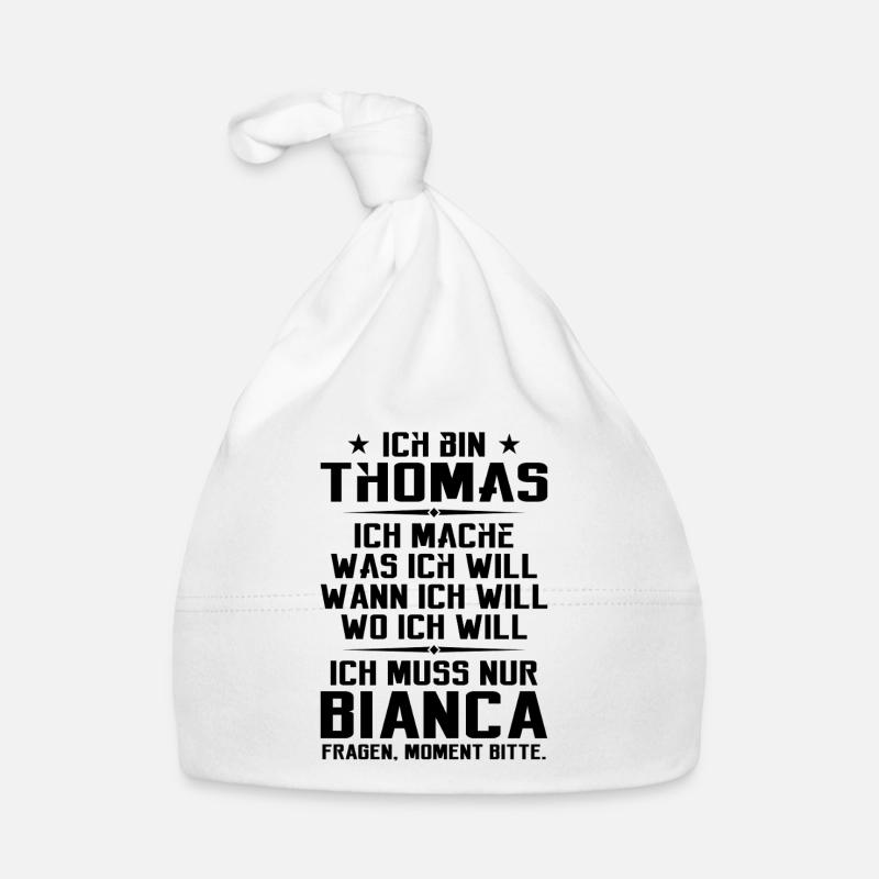 Ich bin Thomas und mache was ich will | Sarkasmus Baby Bio-Mütze