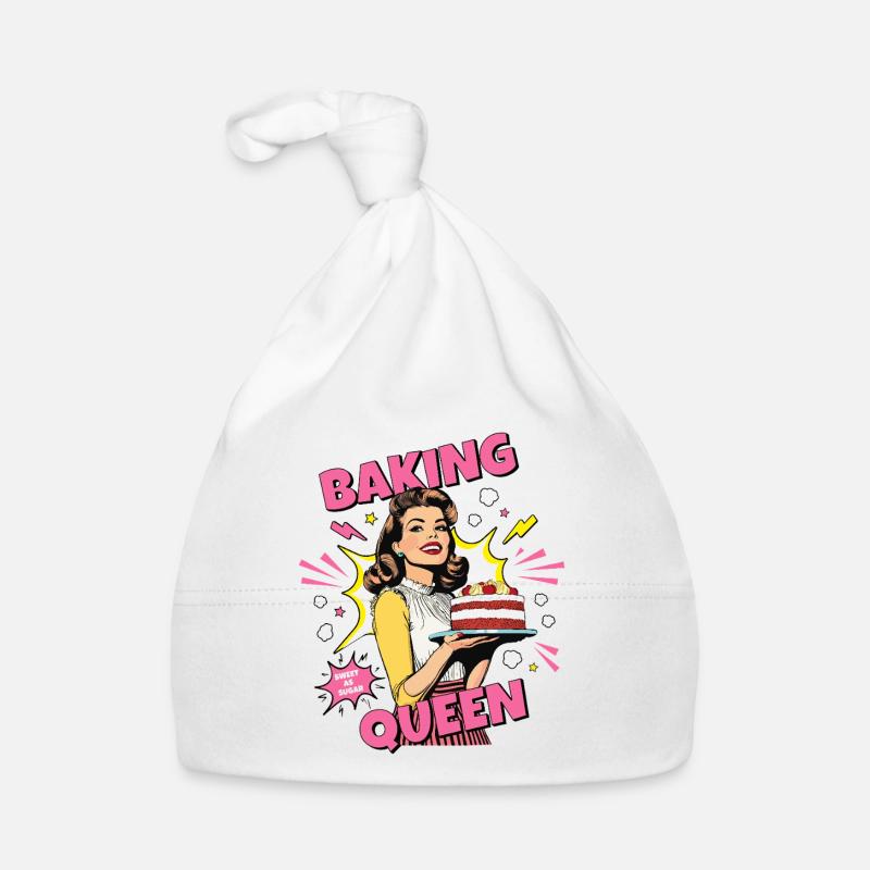 Baking Cake Baking Queen Baking Fairy Baker Pop Art Organic Baby Cap