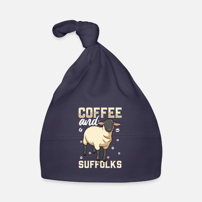 Kaffee und Suffolk-Schaf Baby Bio-Mütze