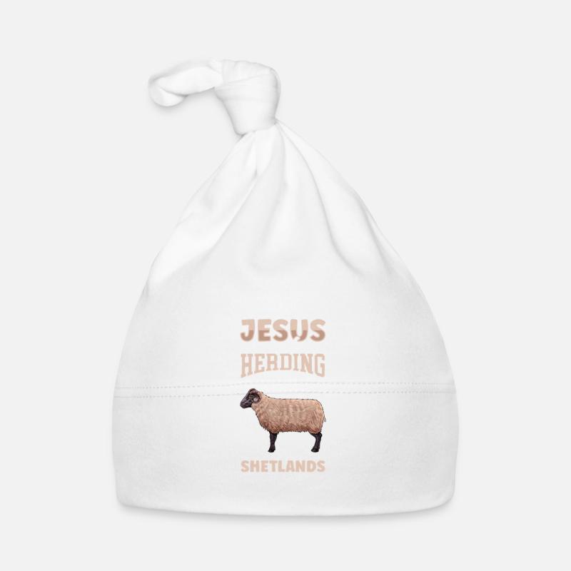 Jesus und Schaf - Shetlandschaf Baby Bio-Mütze