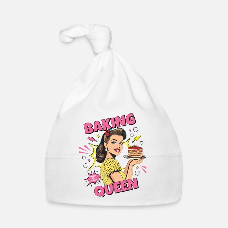 Baking Cake Baking Queen Baking Fairy Baker Pop Art Organic Baby Cap