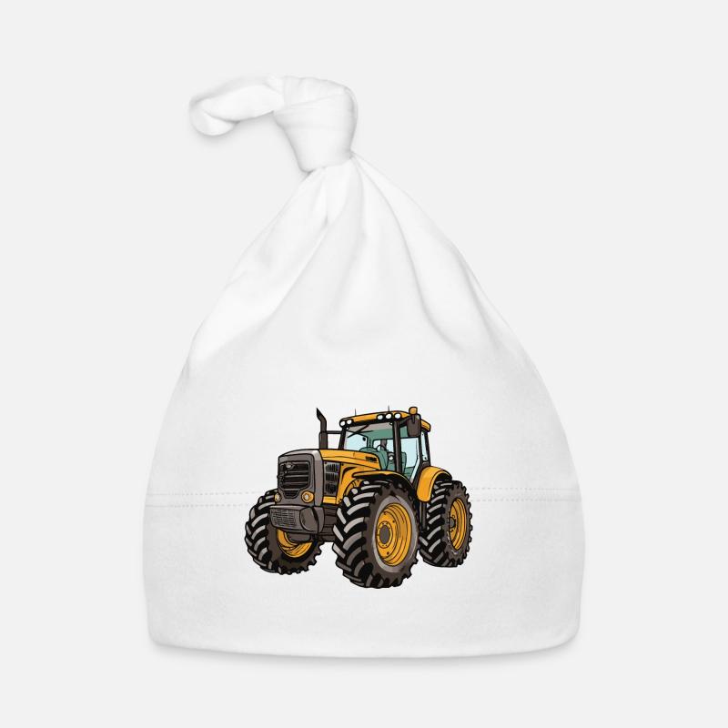 Tractor Symbol Farmer Organic Baby Cap