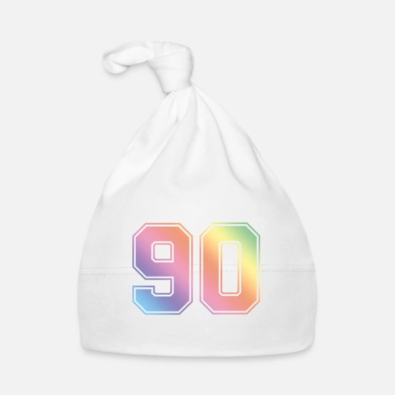 90 Number Colorful Organic Baby Cap