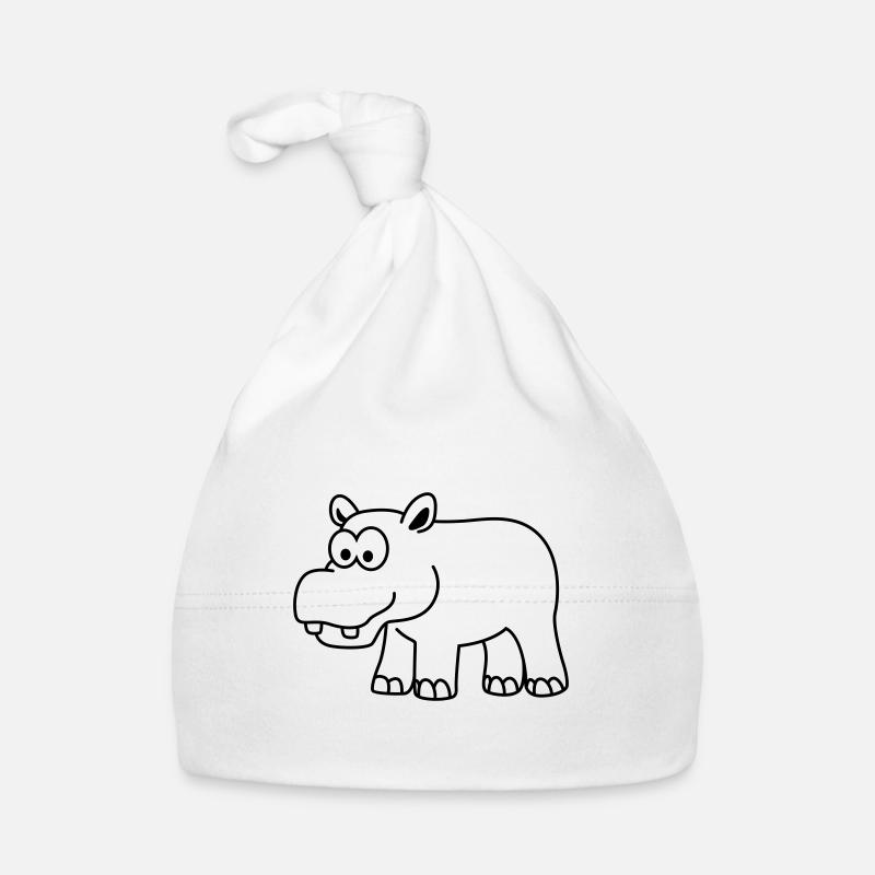 Nilpferd Comic Tier Baby Bio-Mütze