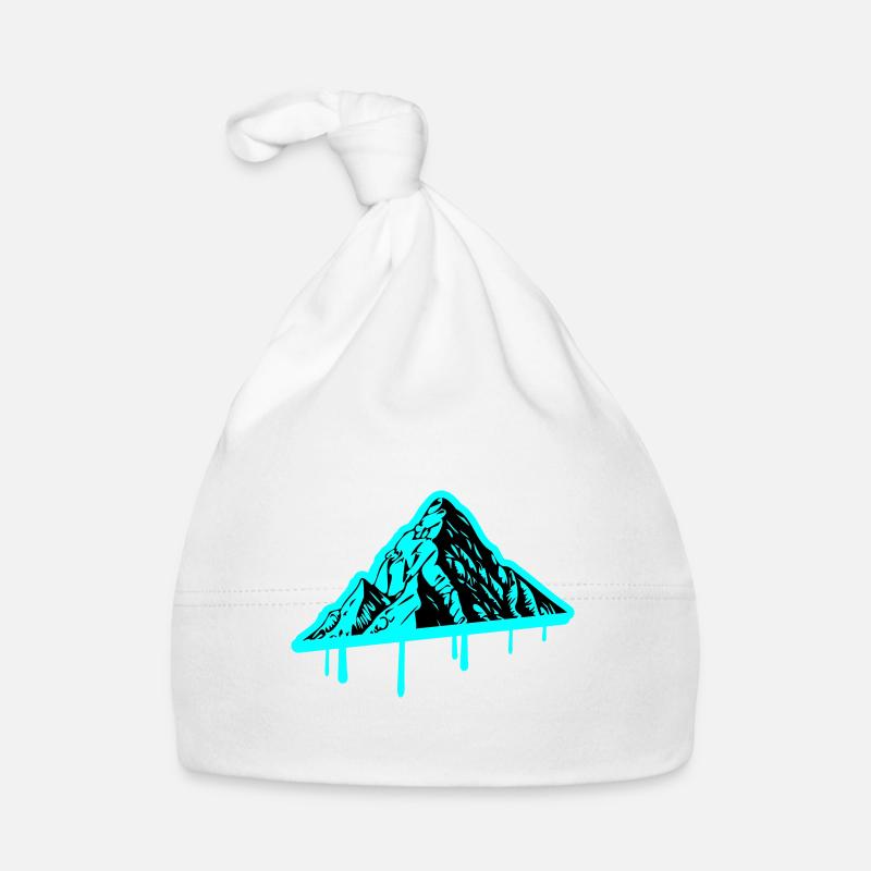 Berg Silhouette Symbol Mountains Baby Bio-Mütze
