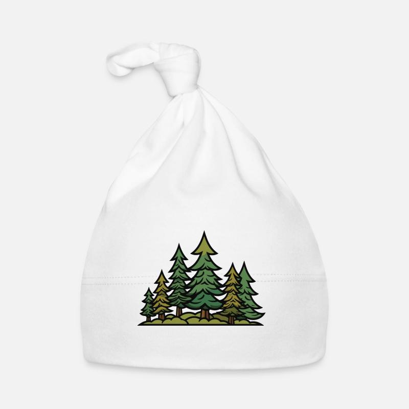Forest, Landscape, Trees, Nature Organic Baby Cap