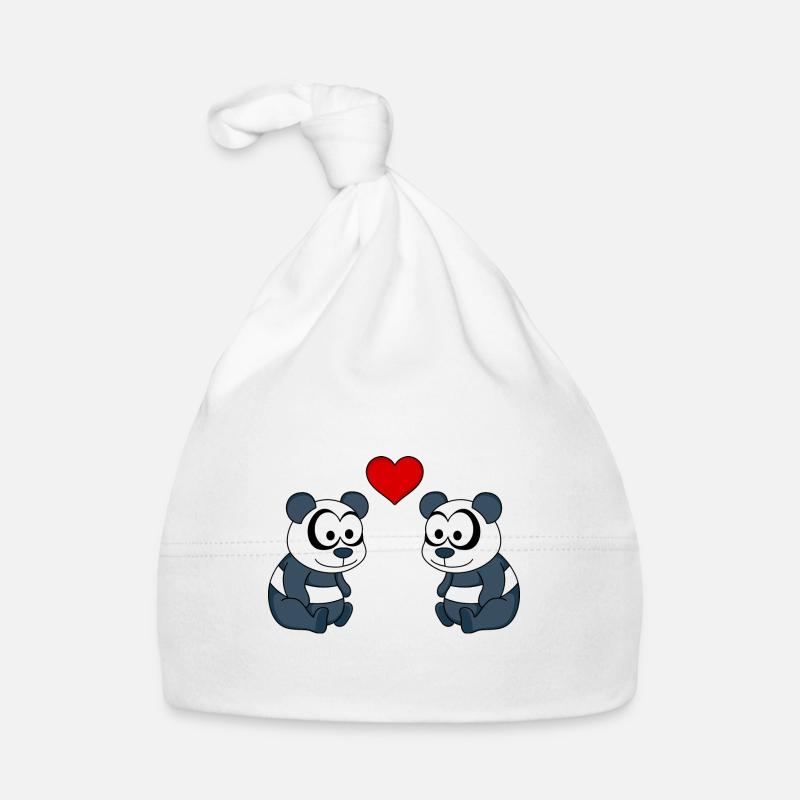 Panda Comic Paar Liebe Baby Bio-Mütze