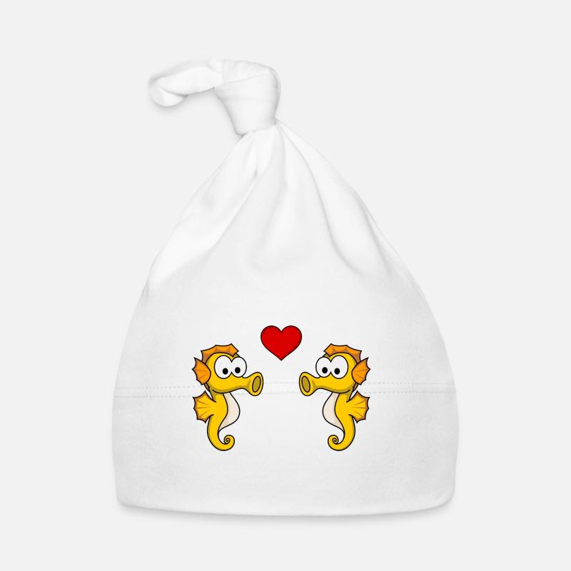 Seepferdchen Paar liebe Baby Bio-Mütze