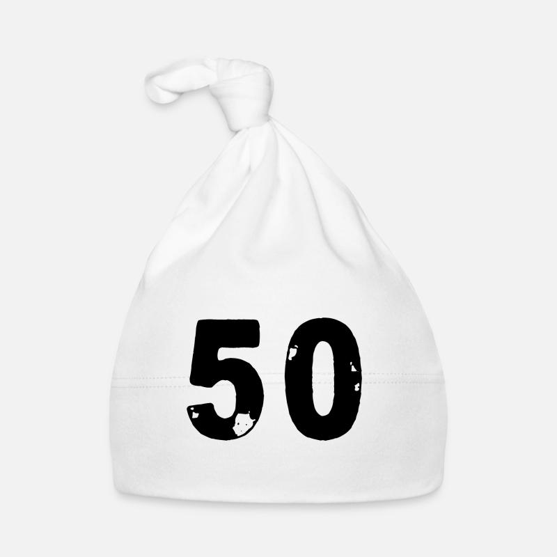 Maillot 50 numéros - Bonnet bio Bébé - blanc