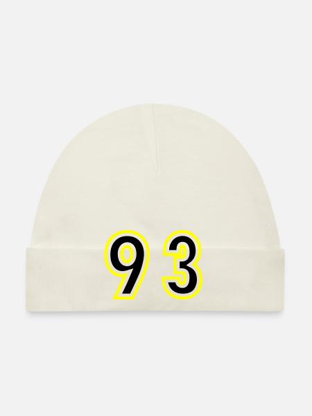 93 Nombre Collège - Bonnet bio Bébé - blanc - Devant