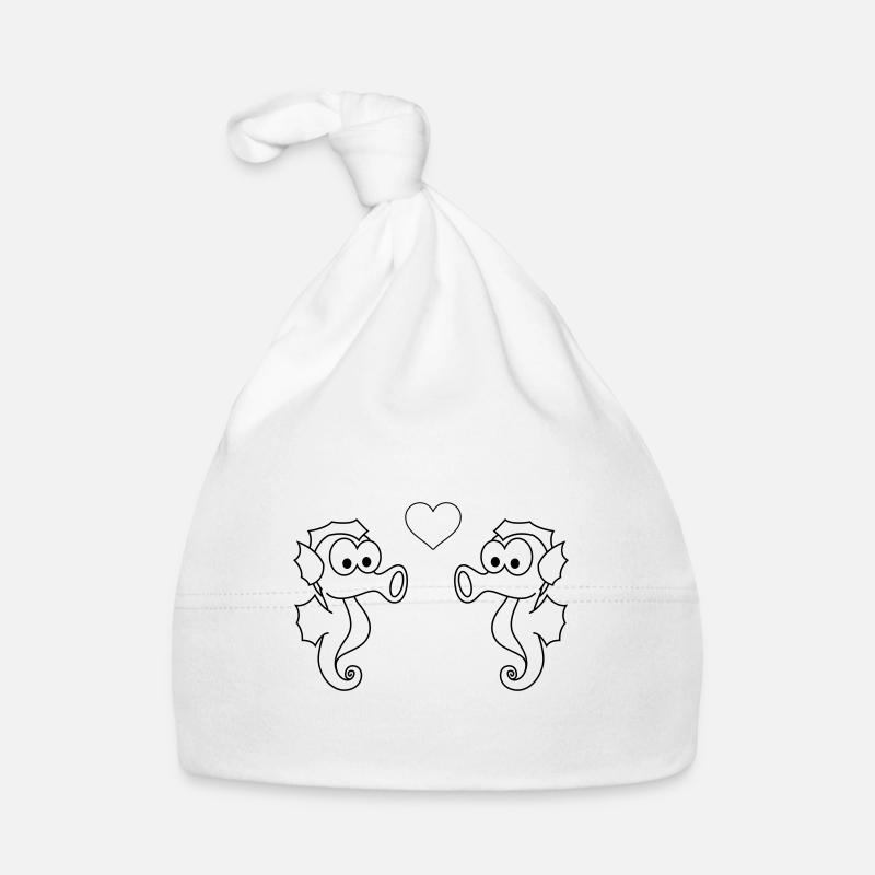 Seepferdchen Paar liebe Baby Bio-Mütze