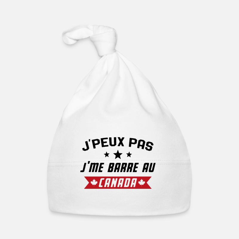 Je peux pas, j'me barre au canada Bonnet bio Bébé