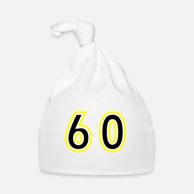 60 Number College Organic Baby Cap