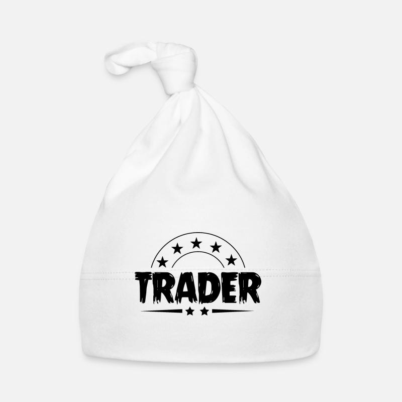 Trader Beruf - Baby Bio-Mütze - Weiß