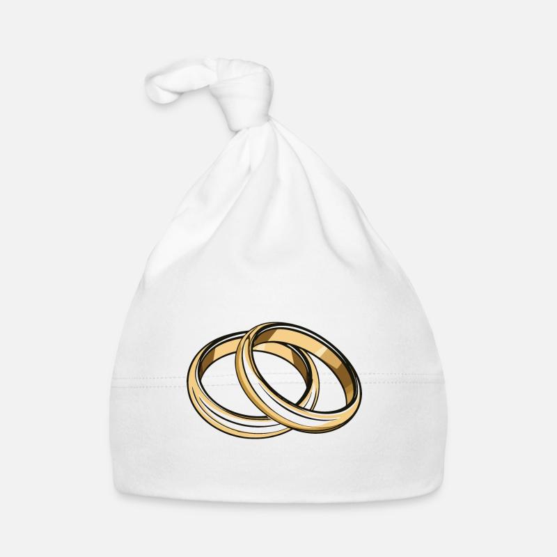 Alliances Mariage - Bonnet bio Bébé - blanc
