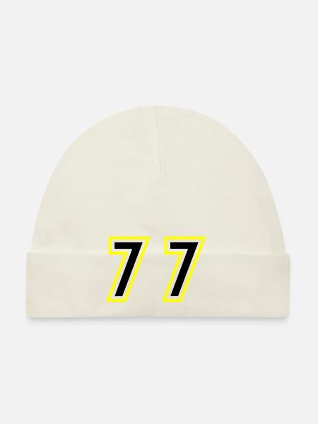 77 Nombre Collège - Bonnet bio Bébé - blanc - Devant