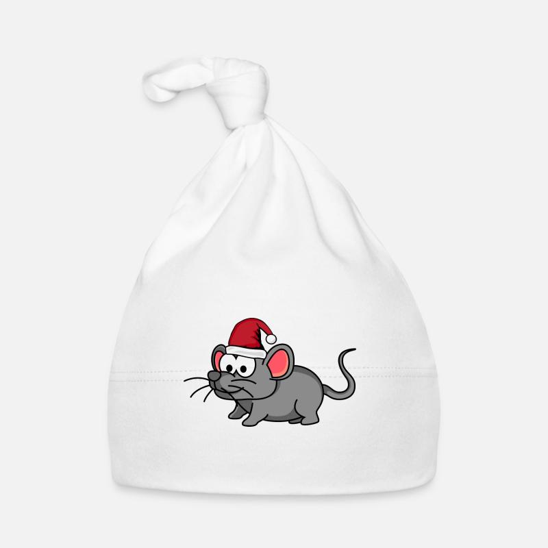 Mouse Comic Christmas Organic Baby Cap