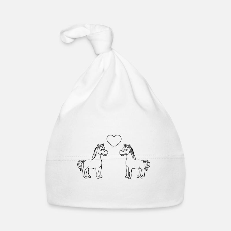 Einhorn Comic Paar liebe Baby Bio-Mütze