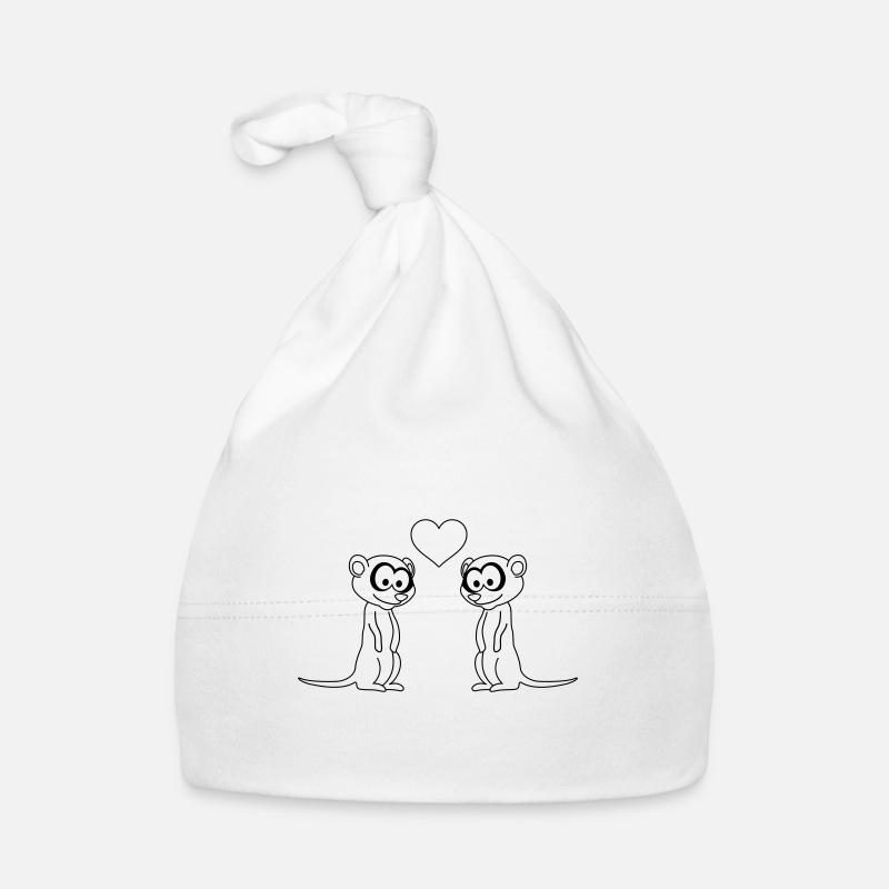 Erdmännchen Comic Paar liebe Baby Bio-Mütze