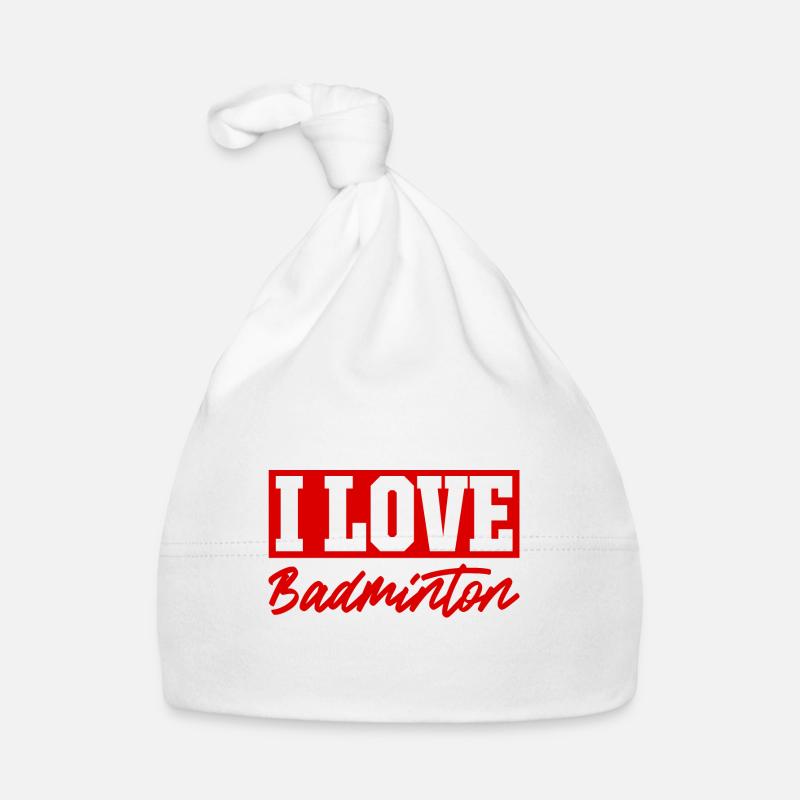 Ich liebe Badminton Baby Bio-Mütze