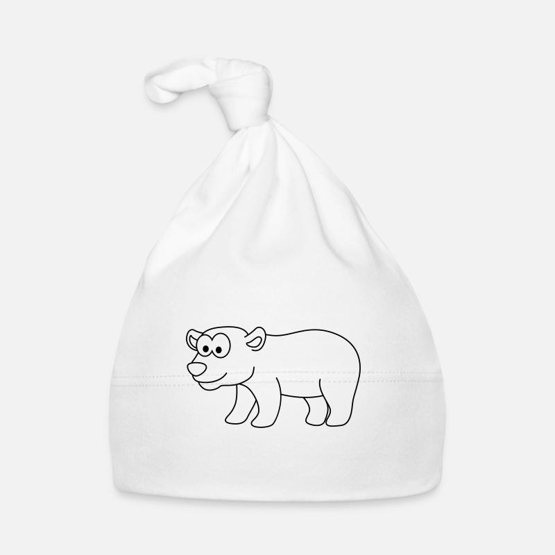 Ours polaire Comic Animal Bonnet bio Bébé