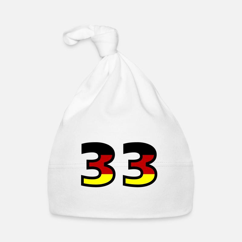 33 Numéro Allemagne Jersey Bonnet bio Bébé