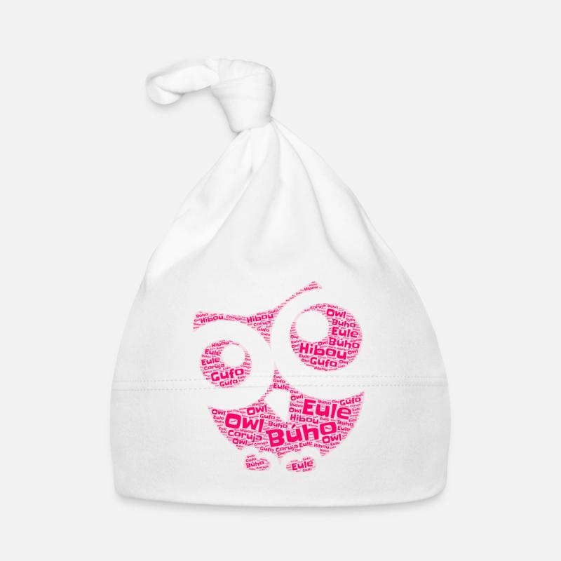 Eule - Baby Bio-Mütze - Weiß