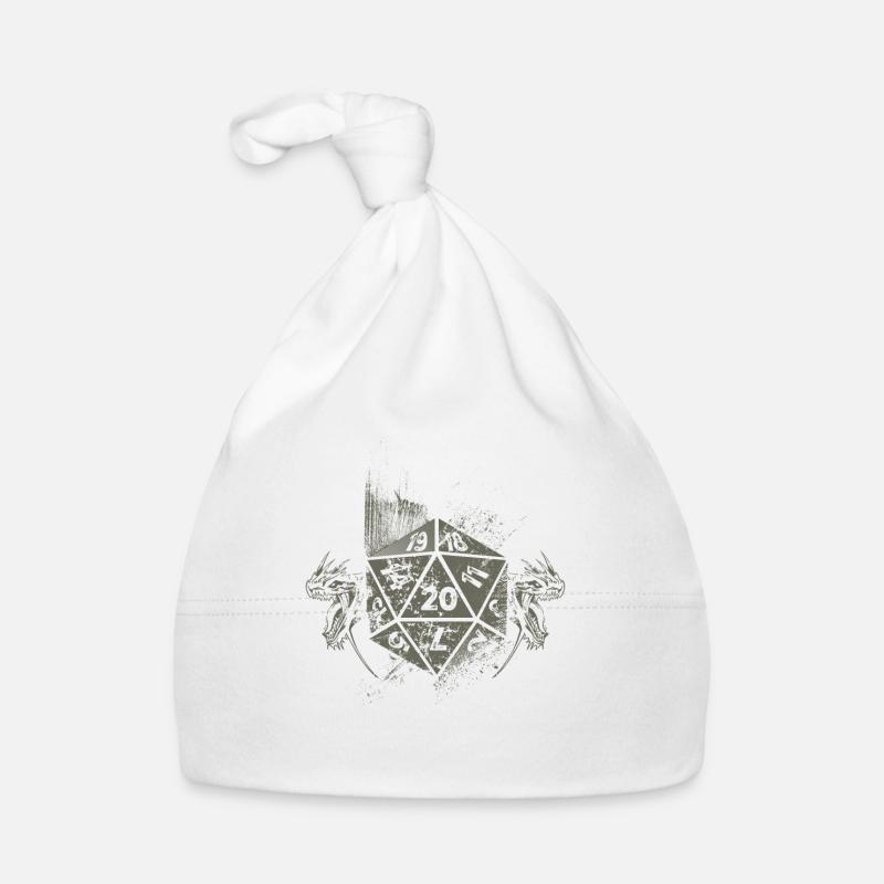 Dragons Vintage D20 Dice Tabletop RPG Bonnet bio Bébé