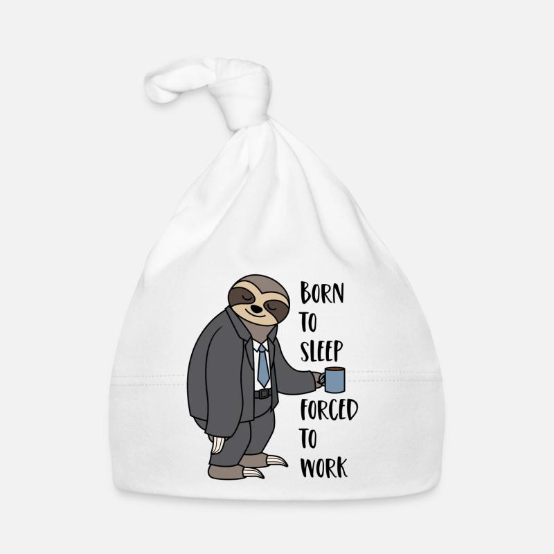 Sloth Suit Sloth Born To Sleep Forced To Work Organic Baby Cap