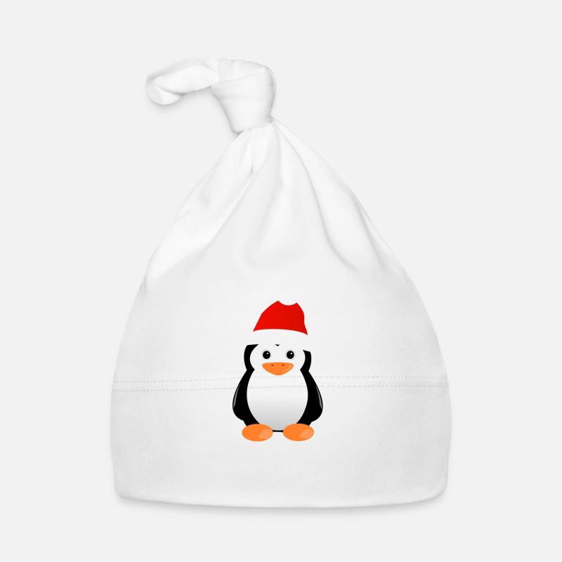 Pingouin Noël doux Bonnet bio Bébé