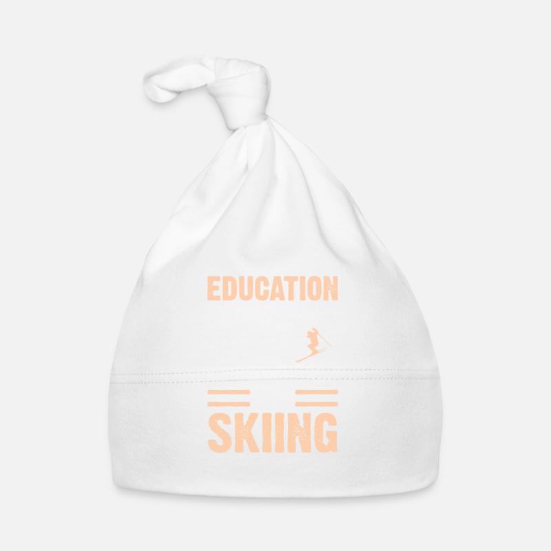 Skiing Ski Education Organic Baby Cap