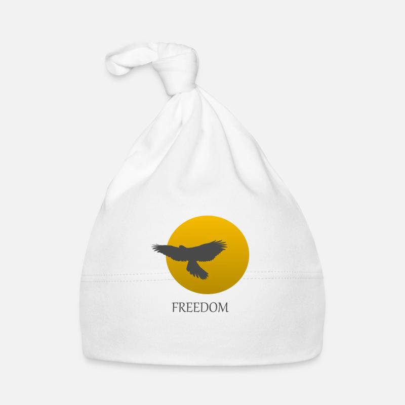 Oiseau oiseau de rapace Liberté - Bonnet bio Bébé - blanc