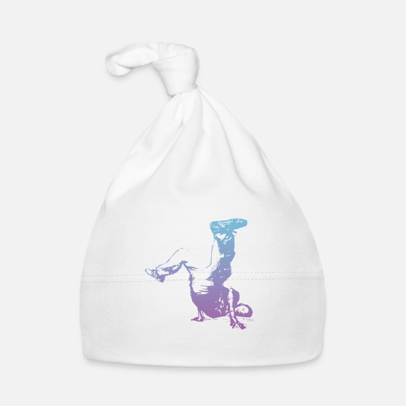 Breakdancer Silhouette Logo Baby Bio-Mütze