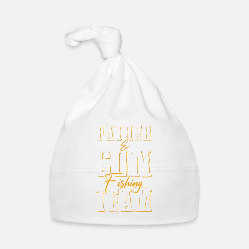 Fishing dad papa son Organic Baby Cap