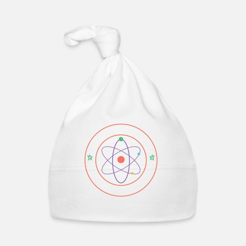 Science de la science de l'atome - Bonnet bio Bébé - blanc