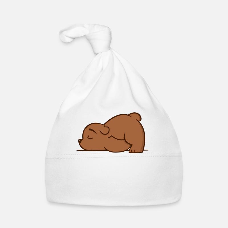 Sleeping Pooh Organic Baby Cap