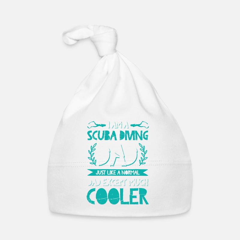 dad papa diving Organic Baby Cap