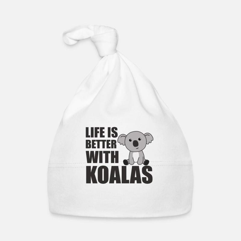 Life is better with koalas süßer Koala Baby Bio-Mütze