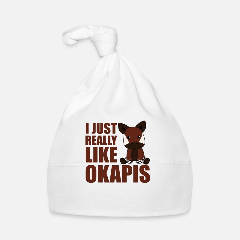 I just really like okapis doux Okapi Bonnet bio Bébé