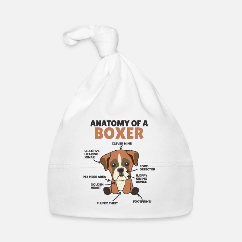 Anatomie d’un boxeur mignon chien chiot Bonnet bio Bébé