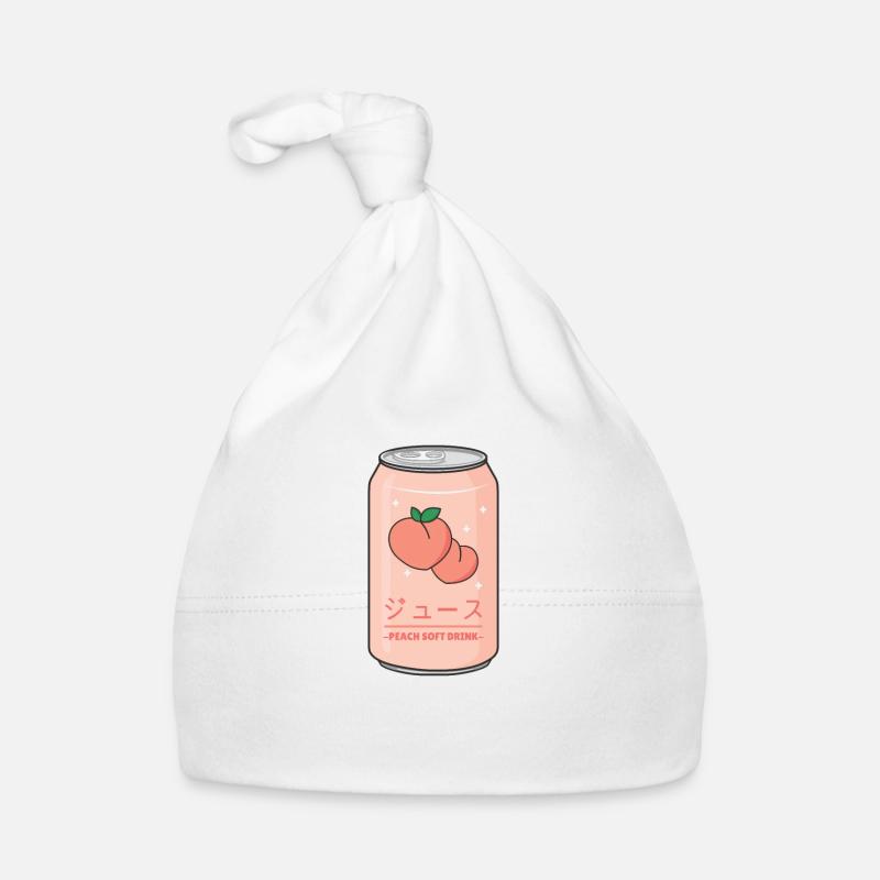 Kawaii soft drink esthétisme japonais pêche jus Bonnet bio Bébé
