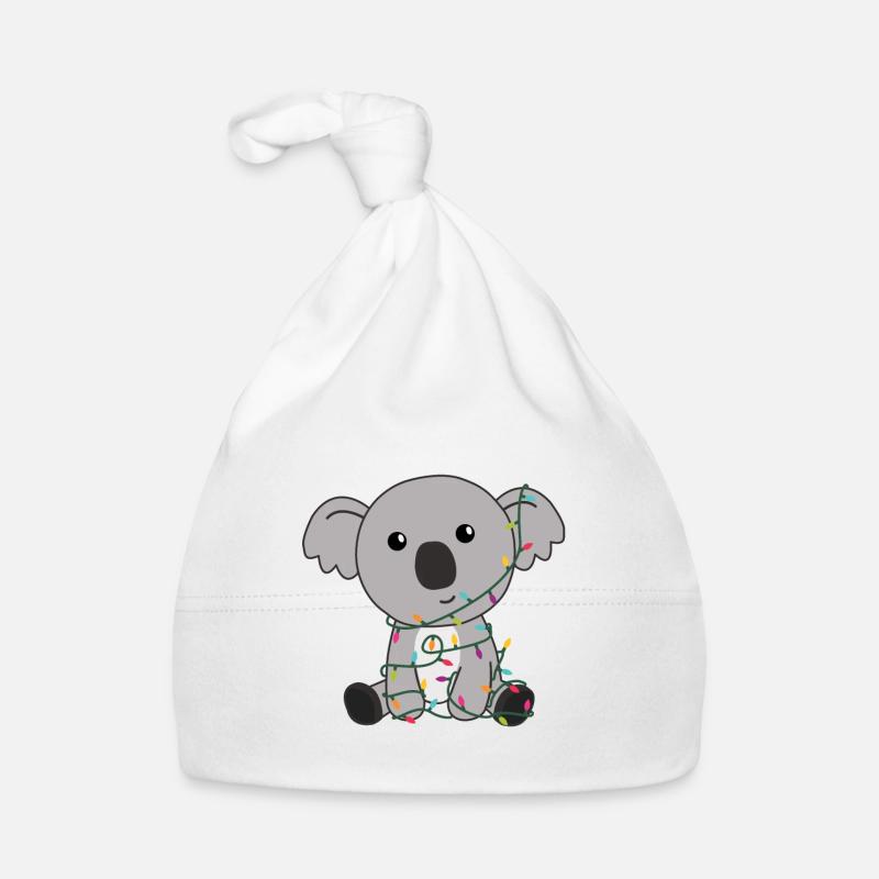 Koala Noël Neige Hiver Animaux Koalas Bonnet bio Bébé