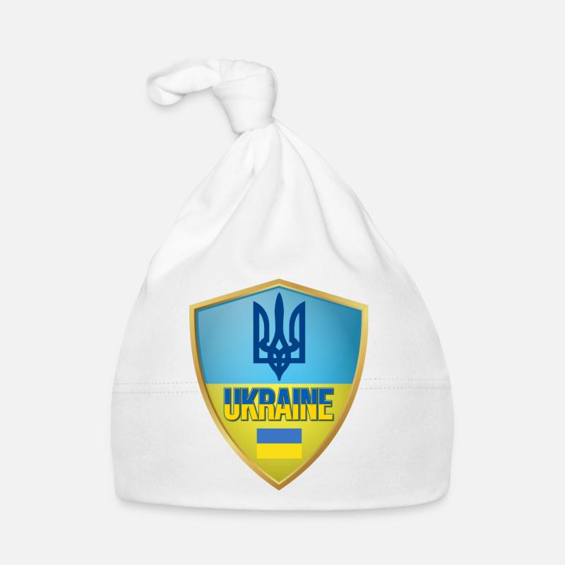 Drapeau de l’Ukraine Bonnet bio Bébé