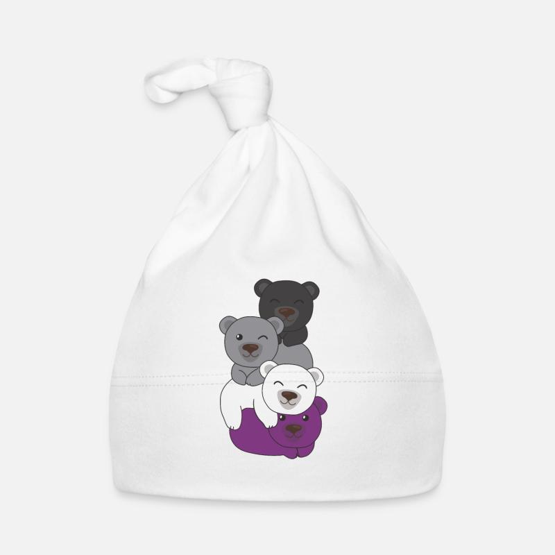 Drapeau asexué Pride LGBTQ Mignon Bear Bunch Bonnet bio Bébé
