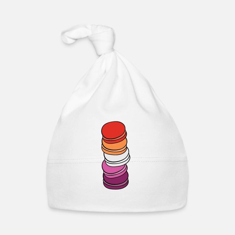 Drapeau lesbien Genderfluid Pride LGBTQ Macaron Bonnet bio Bébé