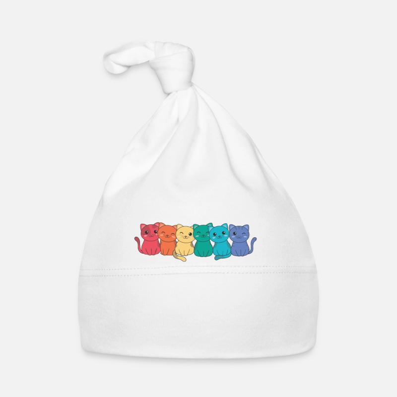 Rainbow Flag Gay Pride LGBTQ Katzen süße Katze Baby Bio-Mütze