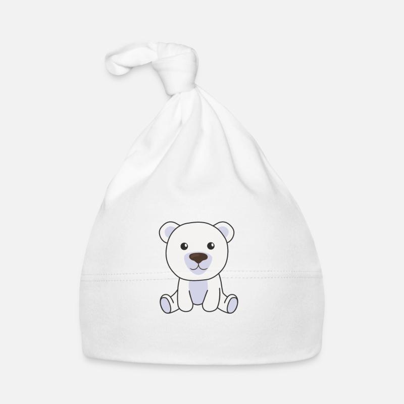 Polar Bear Bear Cute Animals Kids Baby Bear Polar Bears Organic Baby Cap