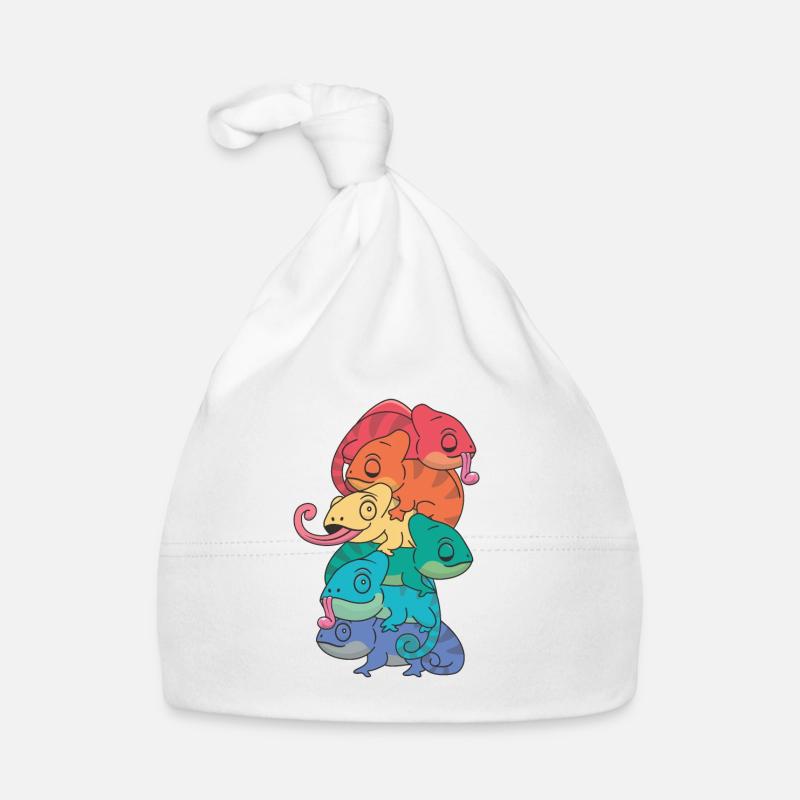 Drapeau arc-en-ciel Gay Pride LGBTQ Chameleon Bunch Bonnet bio Bébé