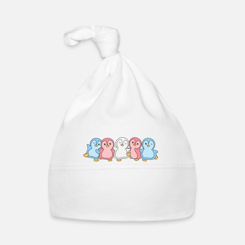 Drapeau transgenre Pride LGBTQ mignon pingouin Bonnet bio Bébé