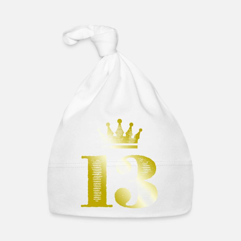 13 Chiffre Couronne Or Bonnet bio Bébé